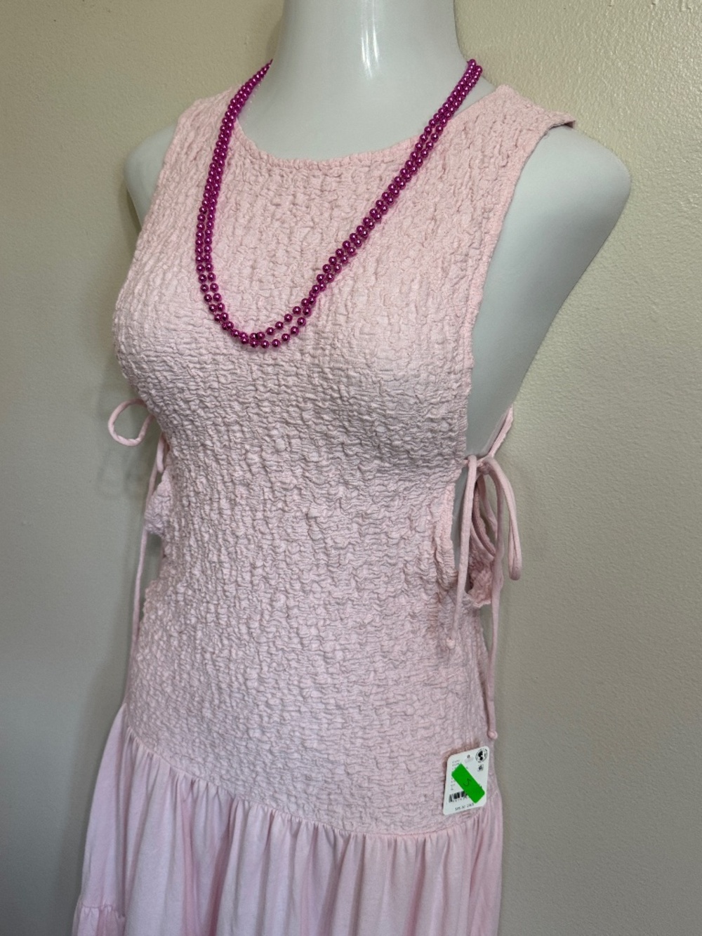 FREE PEOPLE - Free-est -‎ Sterling Maxi Dress in Pink Chalk - L - NWT $98 - Picture 3 of 9
